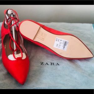 ZARA Finest Lace-Up Flats